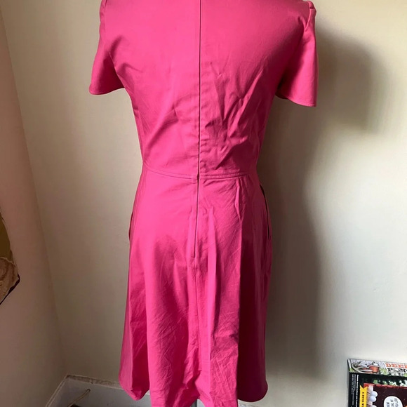 VALENTINO Pink Asymmetrical Technocouture Mini Dress, size 6 - Picture 8 of 11